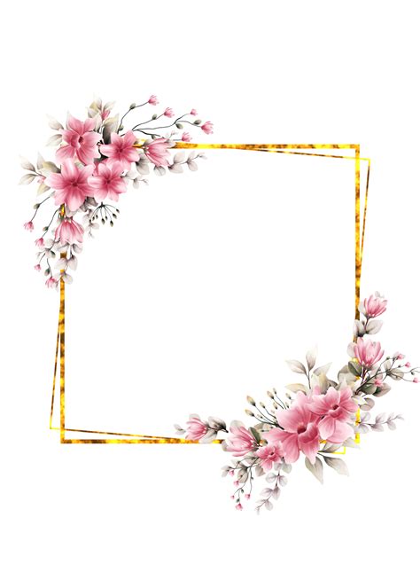 Watercolor Flower Frame 11660284 Png