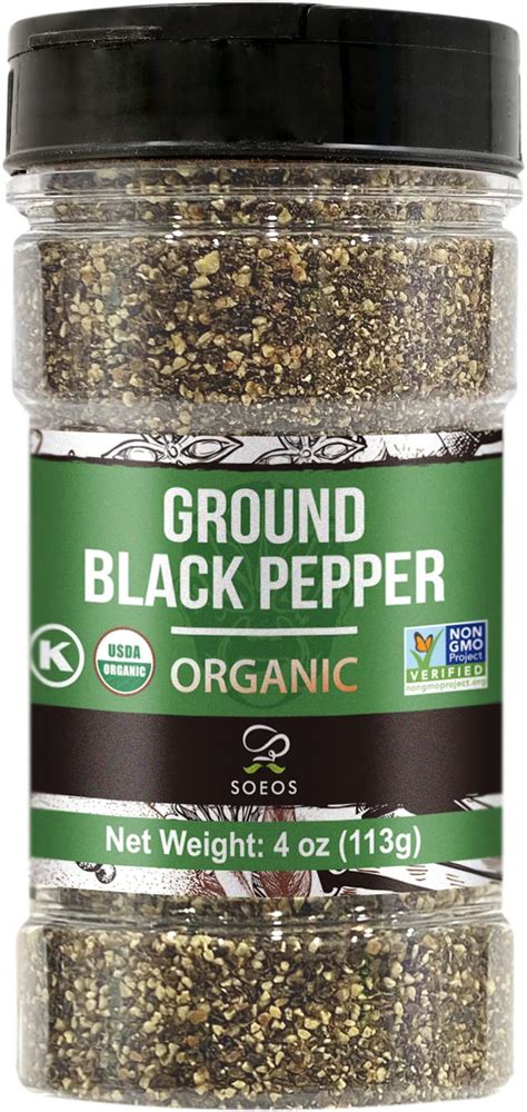 Buy Soeos Black Pepper Ground Non Gmo Freshly Peppercorn Powder Bulk Packed To Keep Peppers