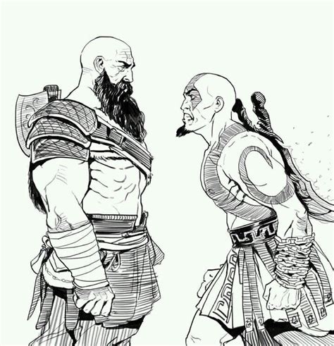 Old Kratos Vs Young Kratos Kratos God Of War Arte De Personajes