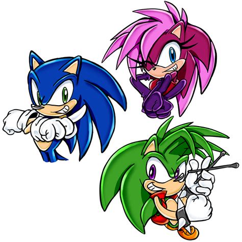 Sonic Manic And Sonia By Drawloverlala On Deviantart Sonic Sonic The
