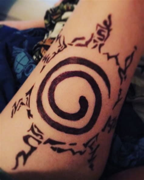 Nine Tails Seal From Naruto Seal Tattoo Nine Tails Seal Tattoo