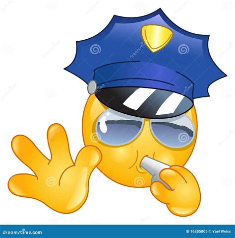 Politieagent Emoticon Vector Illustratie Illustration Of Gezicht