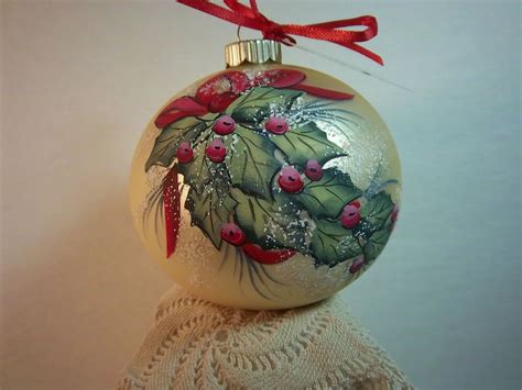 Hand Painted Glass Christmas Ornaments