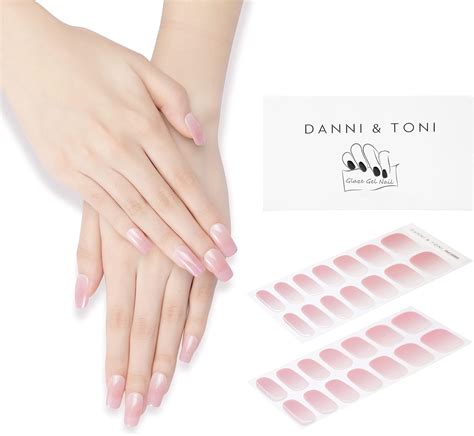 Danni And Toni Semi Cured Gel Nail Polish Strips Aglaia Ombre Gel Nail Stickers