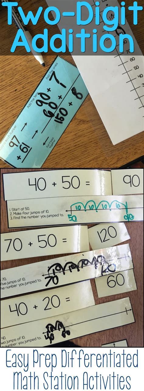 2 Digit Addition Task Cards Activities And Games For Math Centers
