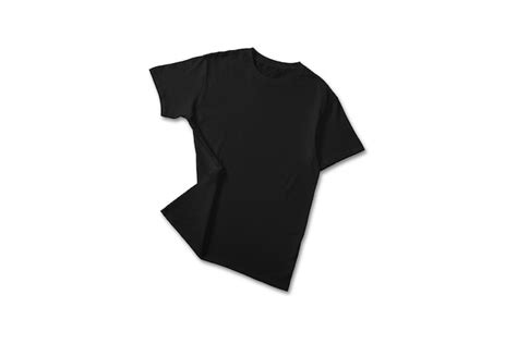 Camiseta Negra De Manga Corta Vista Superior Plana Concepto Laico