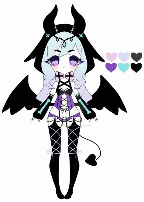 Pastel Goth Demon Adoptable Closed By As Adoptables On Deviantart