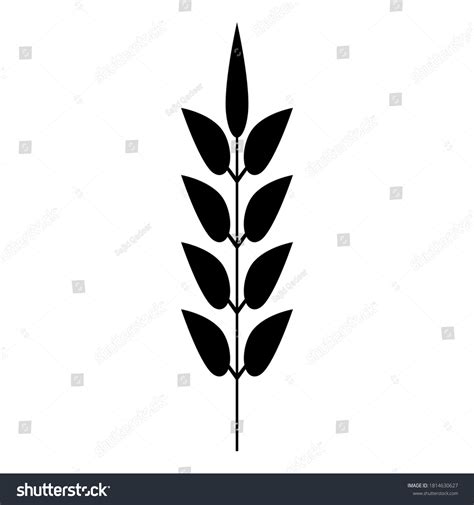 Ash Leaf Silhouette Illustration On White Stock Illustration 1814630627