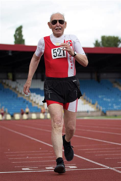 Charles Eugster 95 Senior British Athlete Photograph By Alex Rotas
