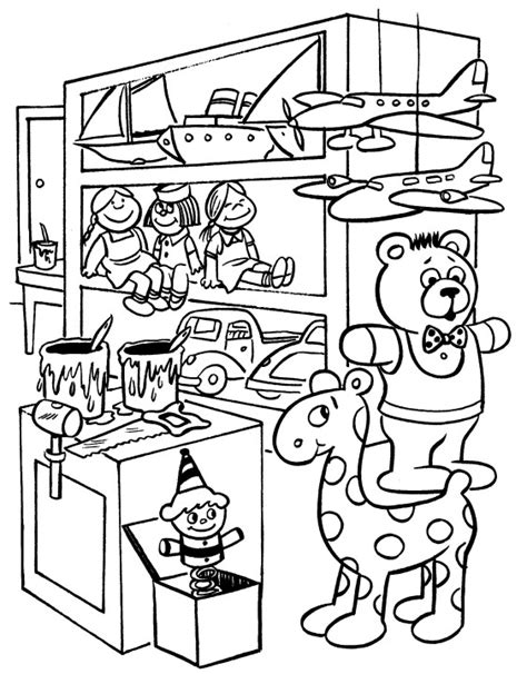 Santas Workshop Coloring Page at GetColorings.com | Free printable