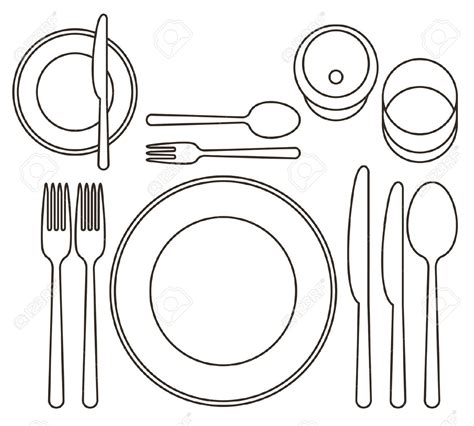 25 Table Setting Decorations And Centerpieces Dinner Set Table Clipart