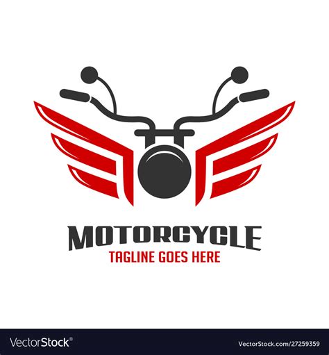 Motorcycle And Wing Logo Royalty Free Vector Image
