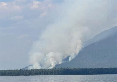 Bc Wildfire Service Said Mostly Low Fire Behaviour At Hunakwa Lake Fire