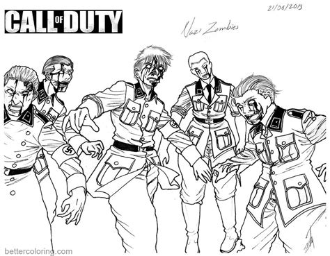 Call of duty zombie coloring pages. Call of Duty Coloring Pages Zombies - Free Printable ...
