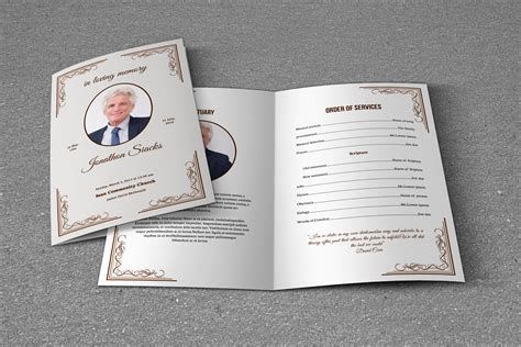 Funeral Program Template Ms Word And Photoshop Template 418682
