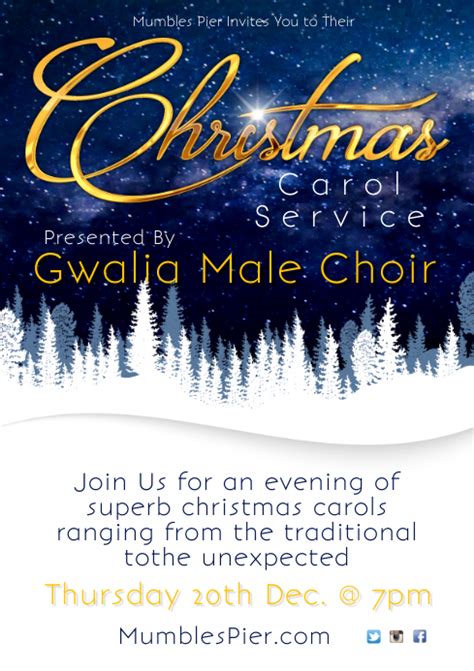 Christmas Carol Service Poster Template Postermywall
