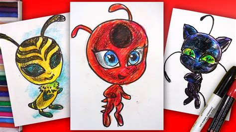 How To Draw Kwami Tikki Miraculous Ladybug Как нарисовать КВАМИ ТИККИ