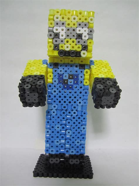 Minion Minecraft Skin 3dperler Beads Perler Beads 3d Perler Bead