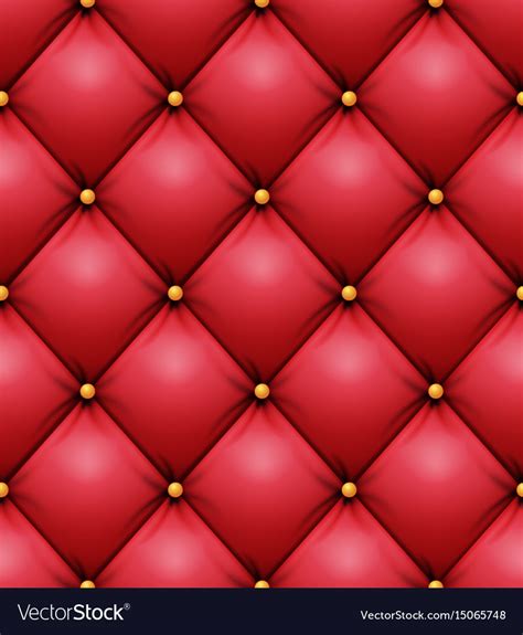 Quilted Pattern Red Leather Upholstery Royalty Free Vector