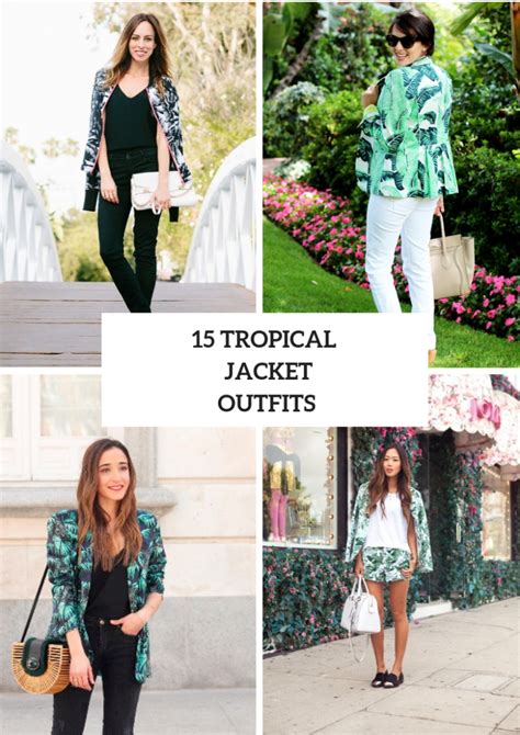 15 Outfits With Tropical Printed Jackets For Women