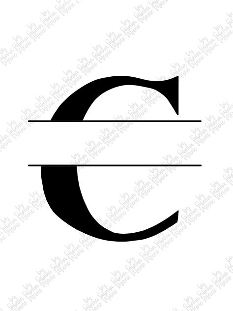 Split Monogram C (SVG & PNG) – By Sabrina Marie