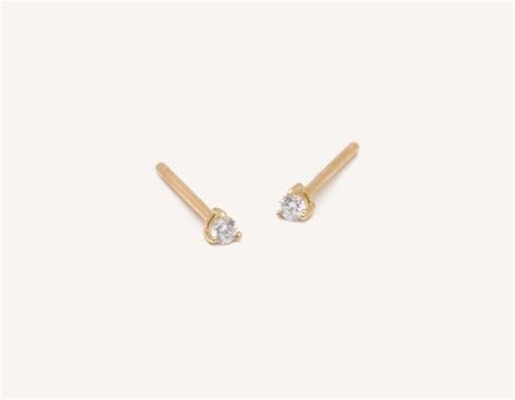 Tiny Diamond Stud Diamond Studs Gold Diamond Studs Diamond Earrings