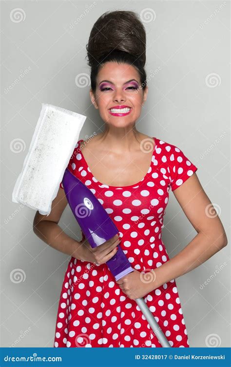 Retro Cleaning Woman Stock Image Image Of White Hygiene 32428017