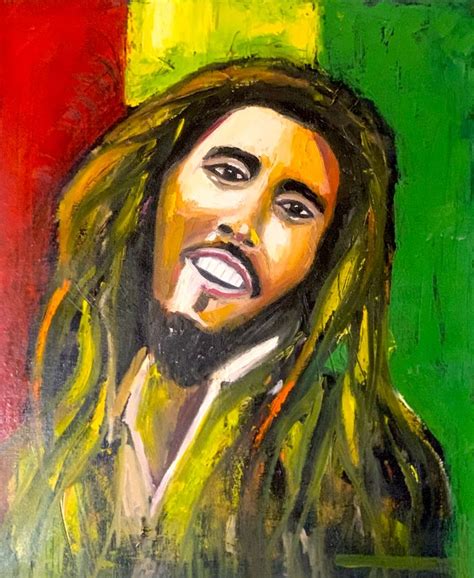 Bob Marley Canvas Gallery Wall Texture Painting Motivational Art