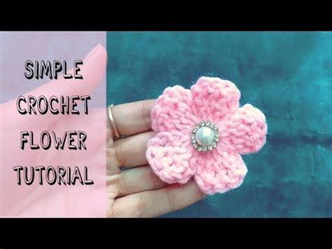 How to crochet daisy flower. How To Crochet Easy Simple And Basic Flower - Step By step Tutorial-For Absolute Beginners ...