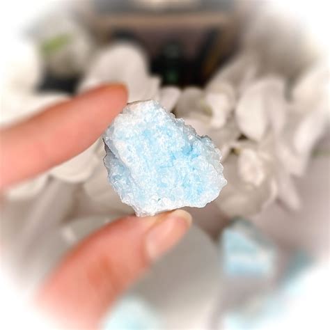 Blue Aragonite Chunk Raw Blue Aragonite Ruw Exemplaar Etsy Nederland