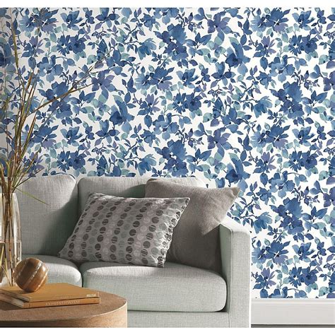 Roommates® Watercolor Floral Peel And Stick Wallpaper Bed Bath And Beyond