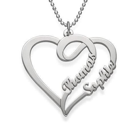 Personalized Heart Name Necklace Sterling Silver Love Necklace