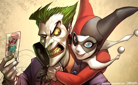 Wallpaper Illustration Anime Joker Cartoon Dc Comics Harley