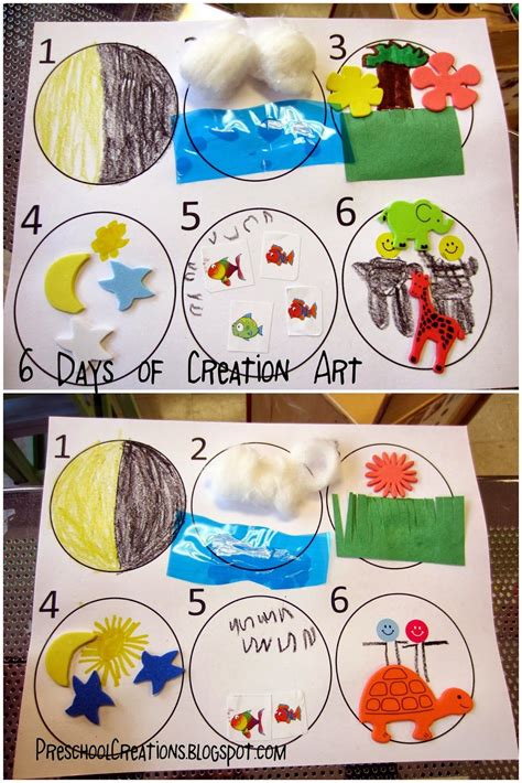 Preschool Creations 6 Days Of Creation Activities Psr Pinterest Activities Sunday School