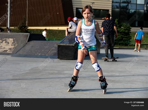Girl Rollerblading Image And Photo Free Trial Bigstock