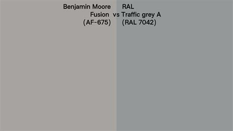 Benjamin Moore Fusion Af Vs Ral Traffic Grey A Ral Side By
