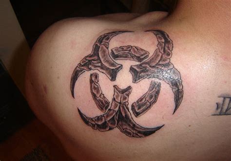 Biohazard Tattoo Elbow