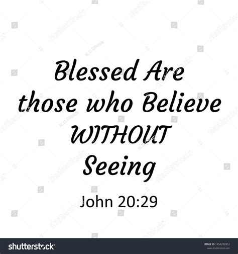 Biblical Phrase John 20 Blessed Those Stock Vector Royalty Free