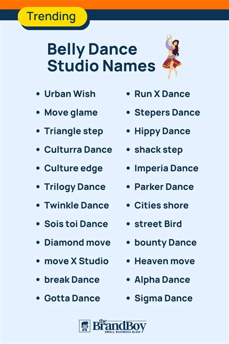 Belly Dance Names 378 Catchy And Cool Names Thebrandboycom