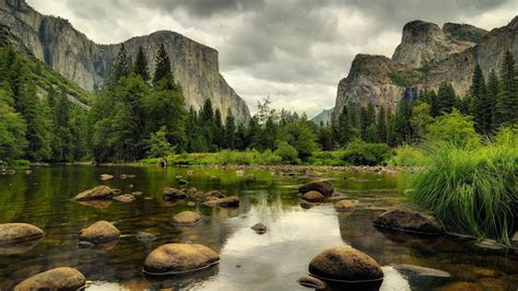 Fondos de pantalla paisaje bosque montañas lago rock naturaleza