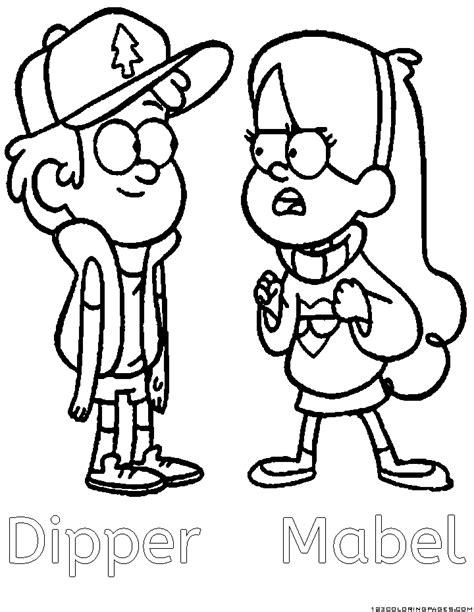 Gravity Falls Coloring Pages Dipper
