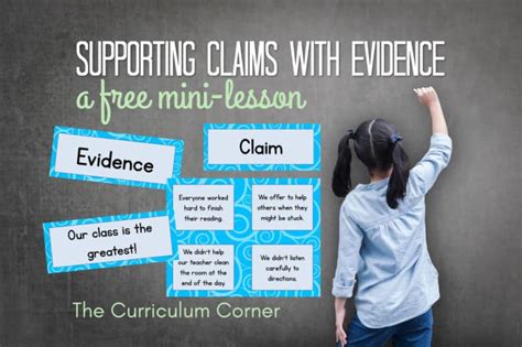Supporting Claims With Evidence The Curriculum Corner 123