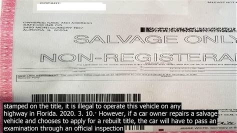 How To Check For Rebuilt Title Florida Vehicles With A Salvage
