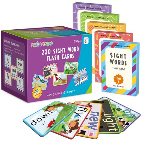 Buy Springflower Sight Words Flash Cards With Picturesmotions