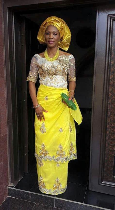 Wedding Igbo Woman Yellow George Material Nigerian Wrapper My