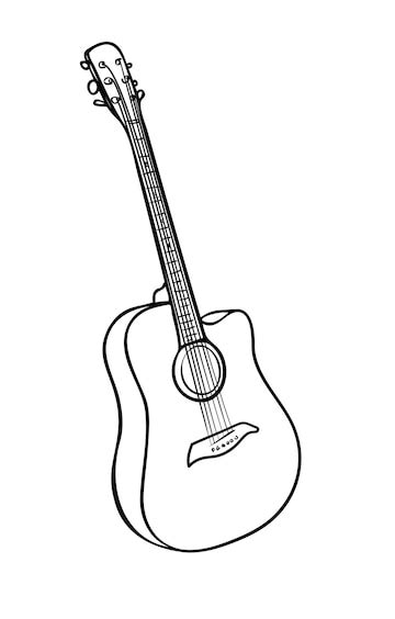 Guitar Outlines Clip Art Library