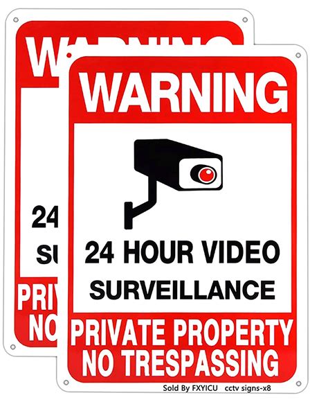 Buy Large No Trespassing Signs Private Property Metalwarning 24 Hour