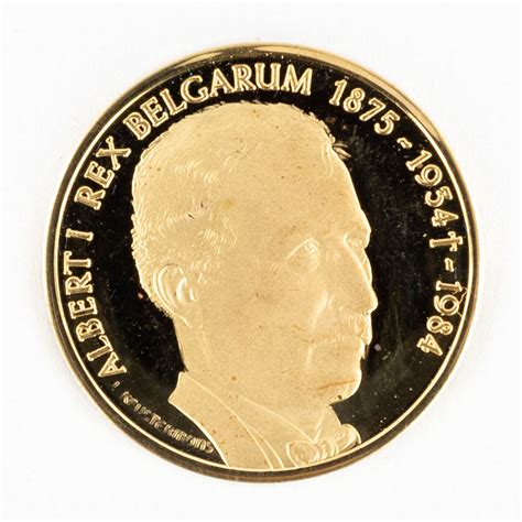 A Gouden Munt Albert 1 Rex Belgarum 1875 1934 1984 18kt 11 10g