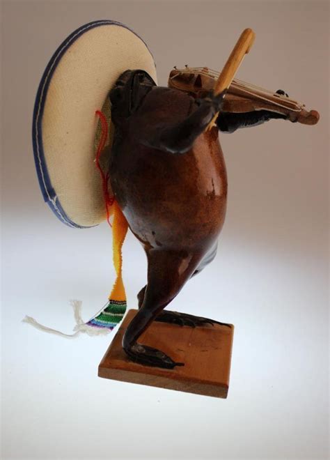 Real Stuffed Frog Taxidermied Playing Violin Wearing
