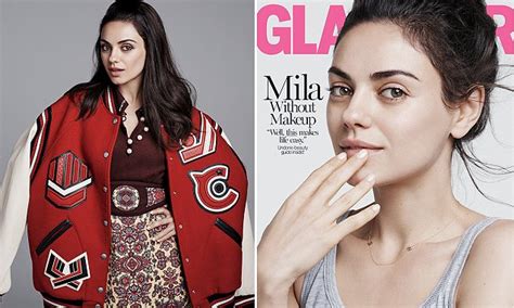 Mila Kunis Glamour Cover Shoot Shows Her Going Bare Faced Daily Mail
